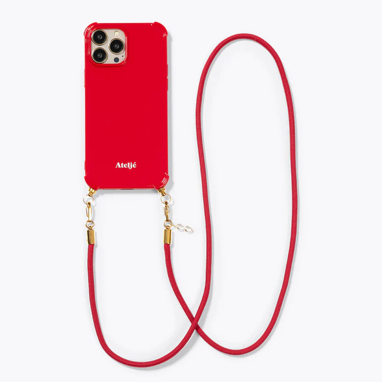 ATELJÉ Handykette  Flame red cord