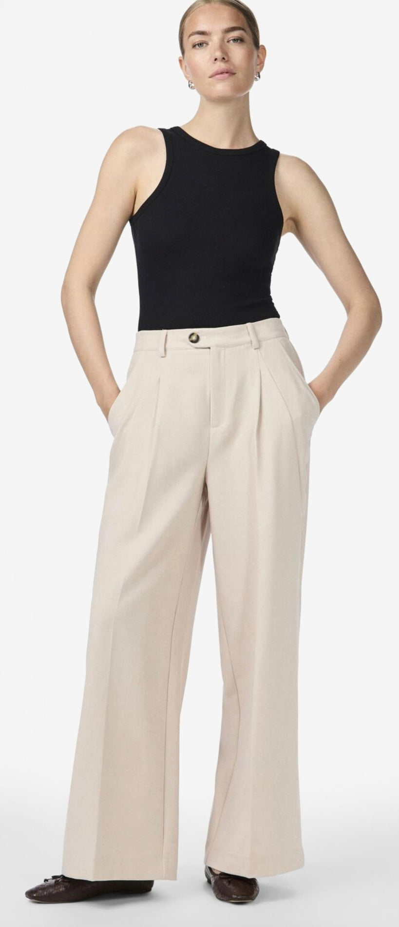 YAS "Seo" Highwaist Pant sandshell