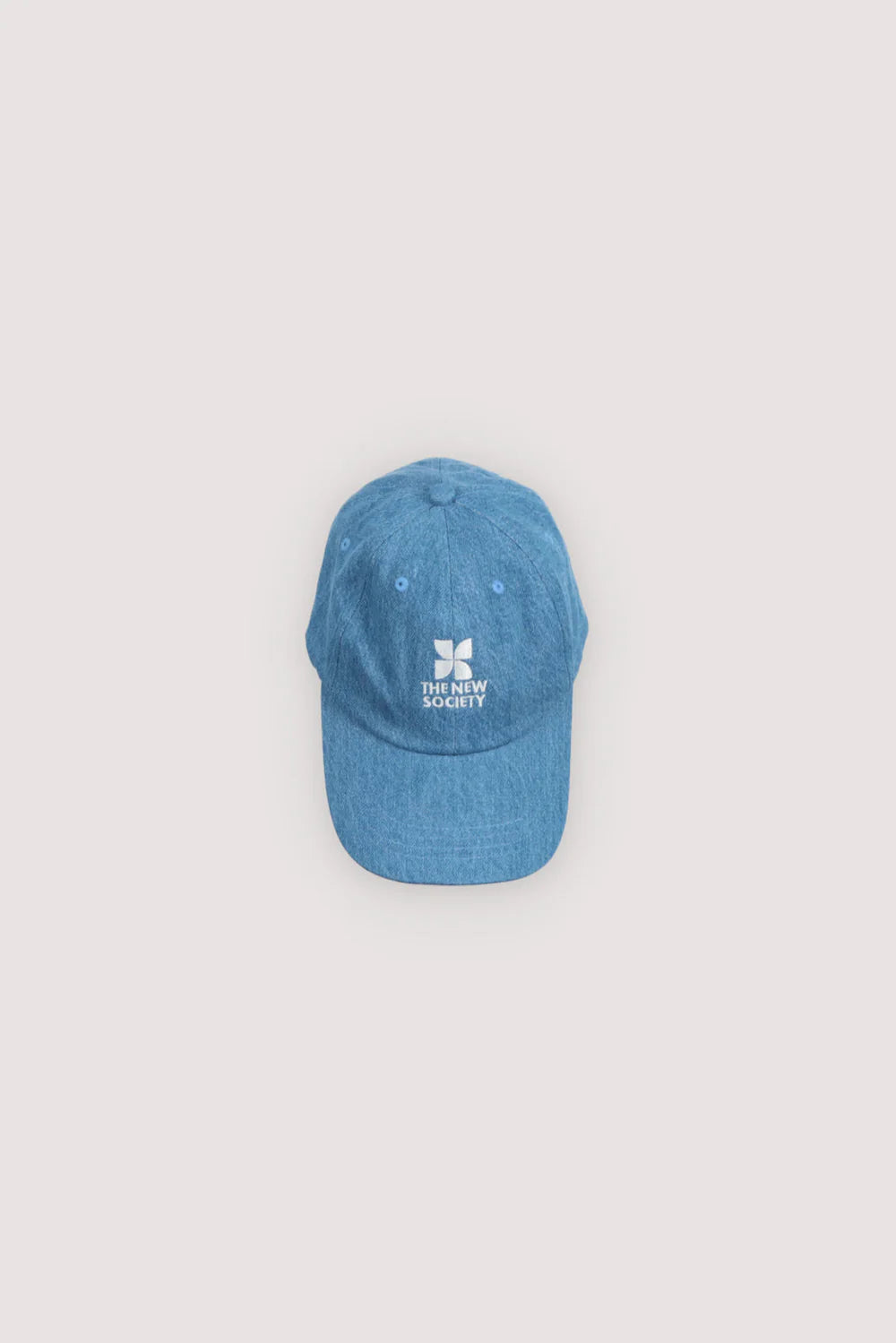 The New Society Woman Cap Mid Blue Denim