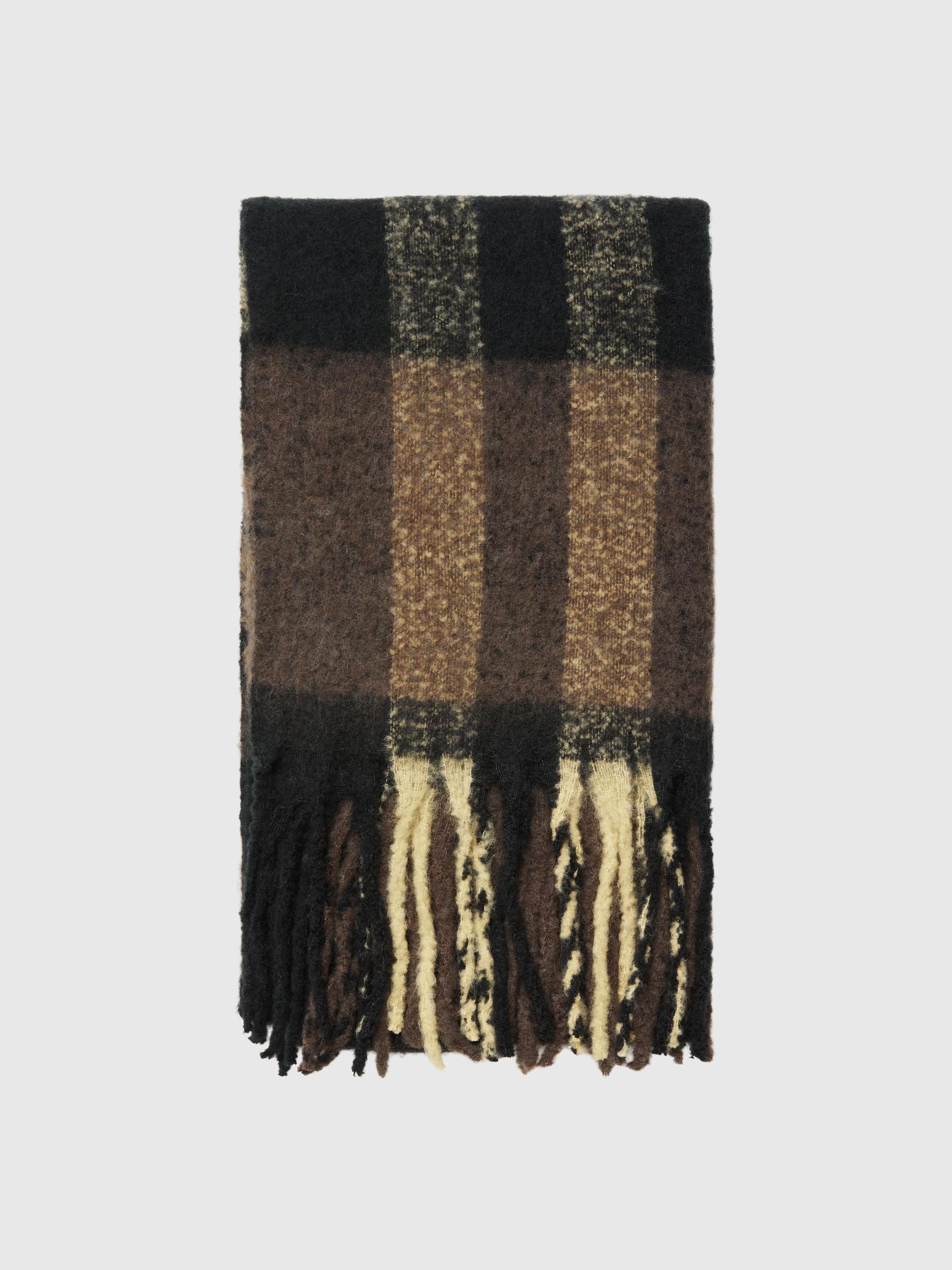 Selected Femme "Tally" New Check Scarf coffee Bean