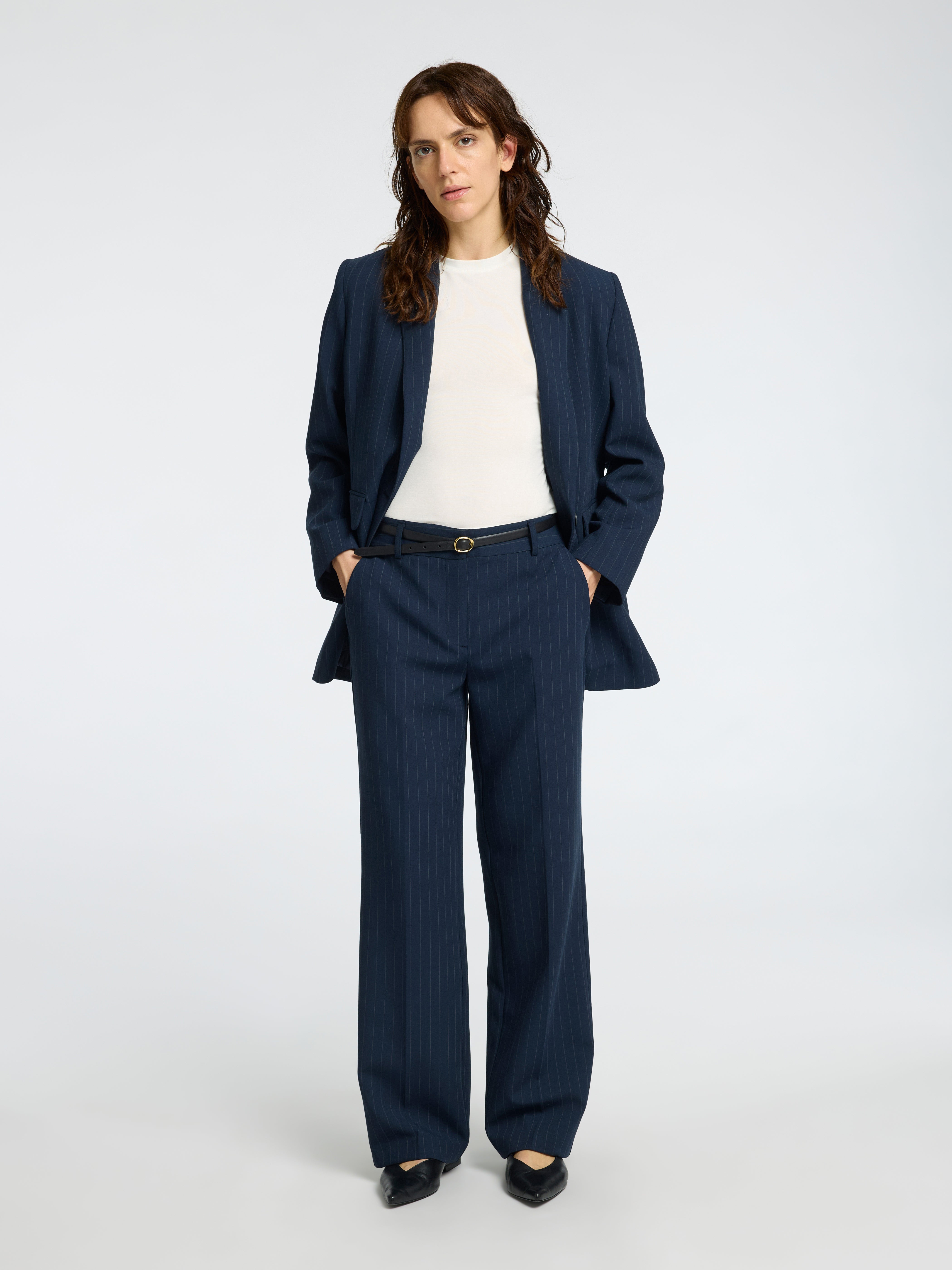 Selected Femme "Rita" Wide Pant Pin Stripe