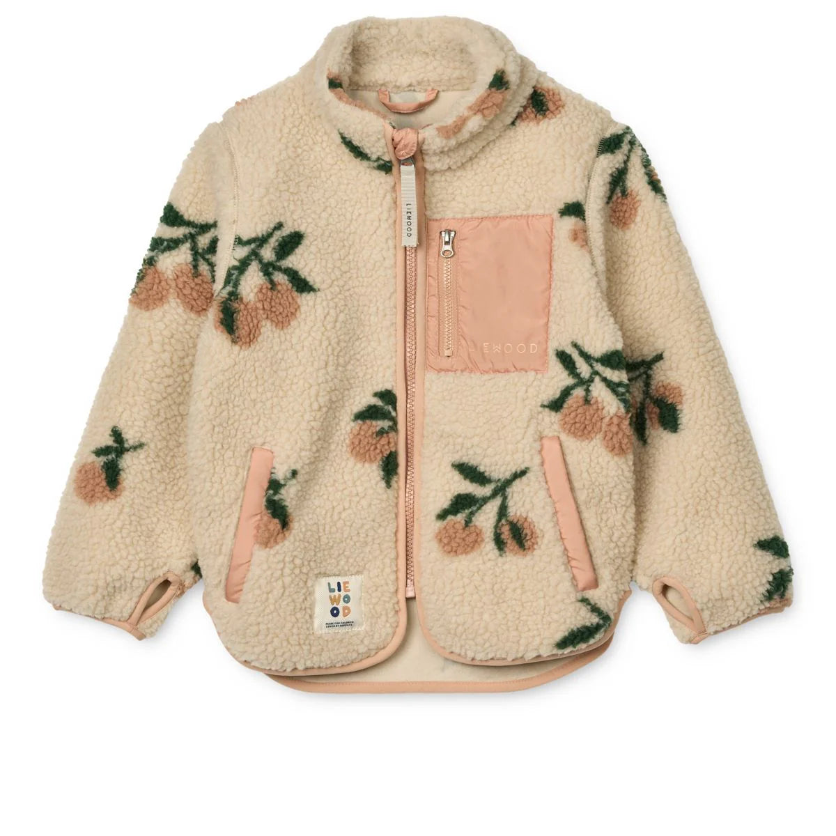 Liewood NOLAN FLEECEJACKE PEACH / SEA SHELL