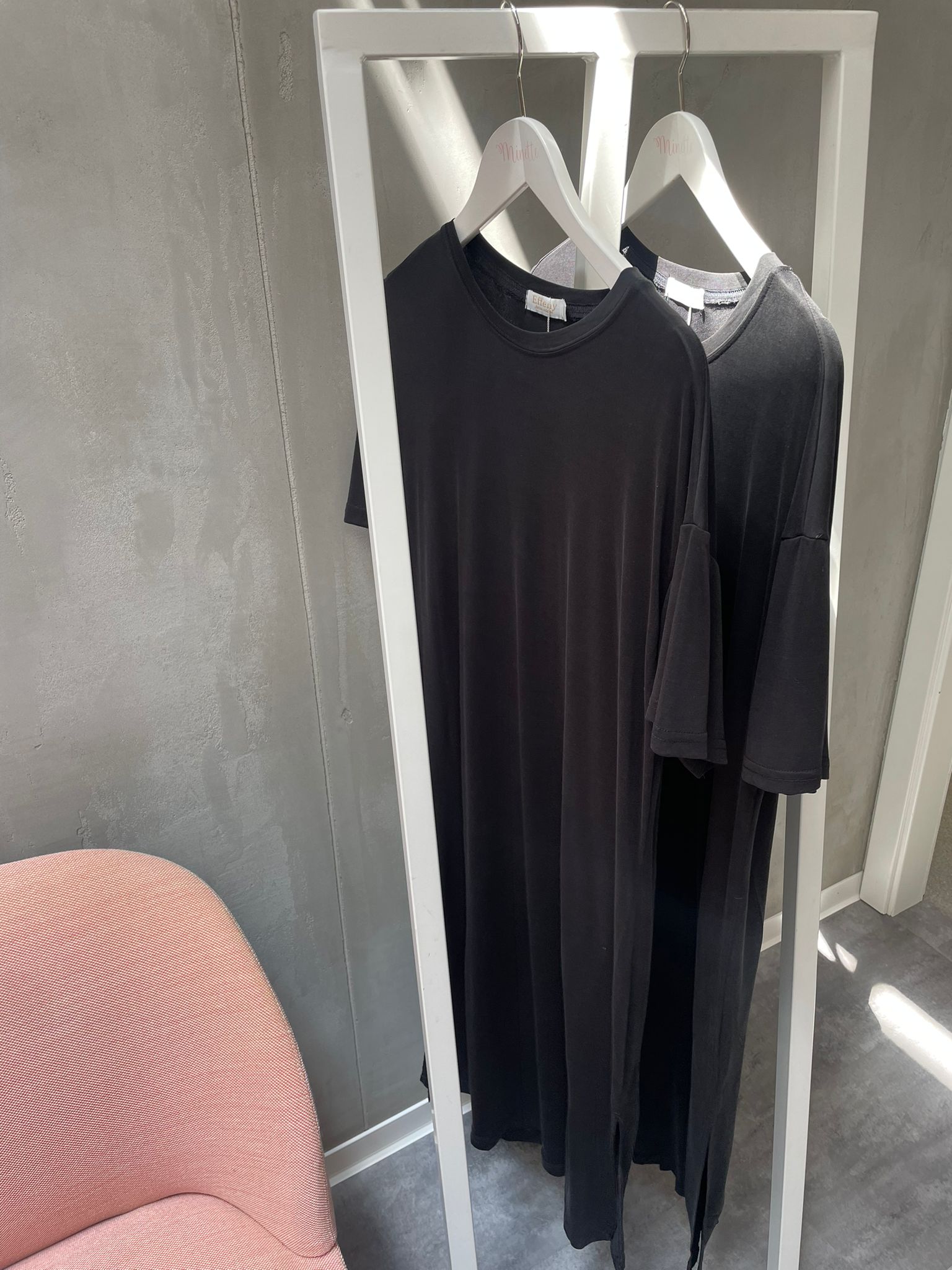 Minette Basic T-Shirt Kleid schwarz
