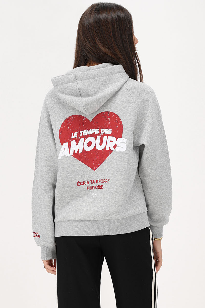 My Jewellery Grauer Hoodie "Le temps des amours"